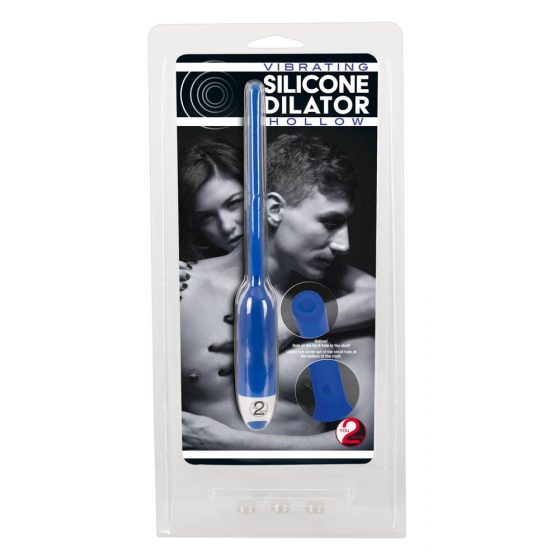 You2Toys - DILATOR - õõnes silikoonist kusitklavibraator - sinine (7mm)