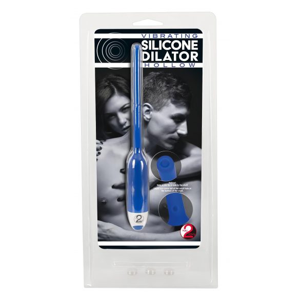 You2Toys - DILATOR - õõnes silikoonist kusiti vibratsioon - sinine (7mm) 