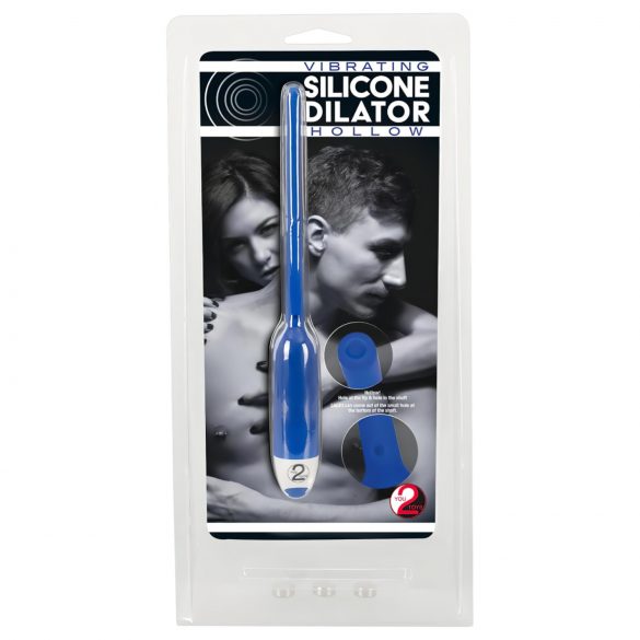 You2Toys - DILATOR - õõnes silikoonist kusitoru vibraator - sinine (7mm)