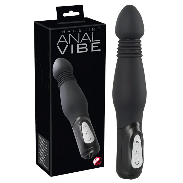 You2Toys - Anal Vibe - tõukev anaalvibraator (must) 