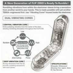TENGA Flip Zero - vibratsiooniga masturbaator (valge)