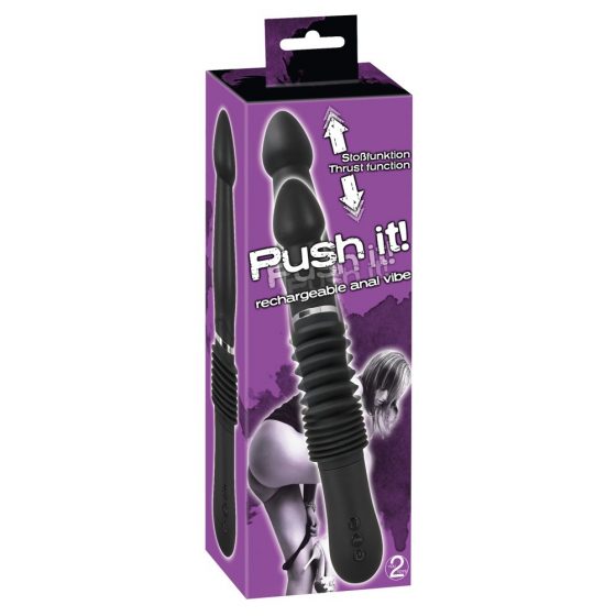 You2Toys - Push it - akuga anaaltõukevibraator (must)