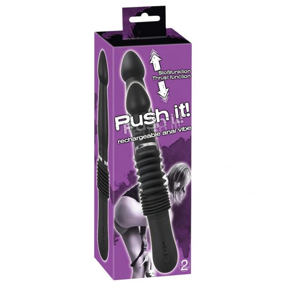 You2Toys - Push it - akuga anaaltõukevibraator (must) 