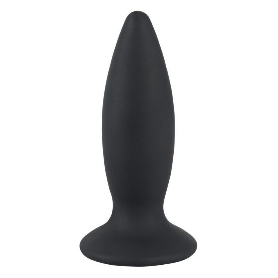 Black Velvet M - akuga, keskastme anaalvibraator - tavaline (must)