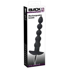 Black Velvet - akuga 5-helmeline anaalvibraator (must)
