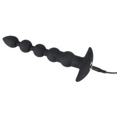 Black Velvet - akuga 5-helmeline anaalvibraator (must)