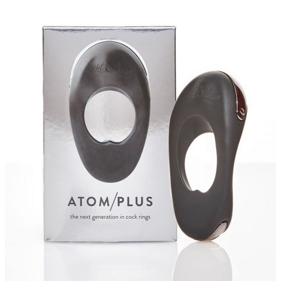 Atom Plus - kahemootoriline vibratsiooniga peenisrõngas (must)