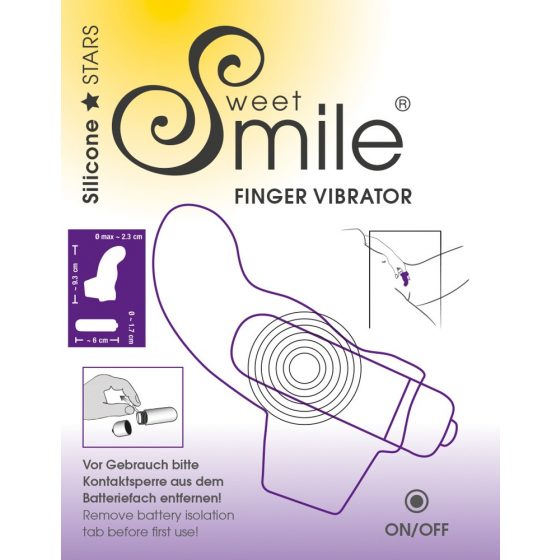 SMILE Finger - lainelised, silikoonist sõrmevibraator (lilla)
