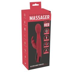   You2Toys Massager - lükkav/pöörlev ja soojendav G-punkti vibraator (punane)