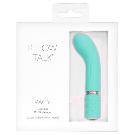 Pillow Talk Racy - akuga kitsas G-punkti vibraator (türkiis)