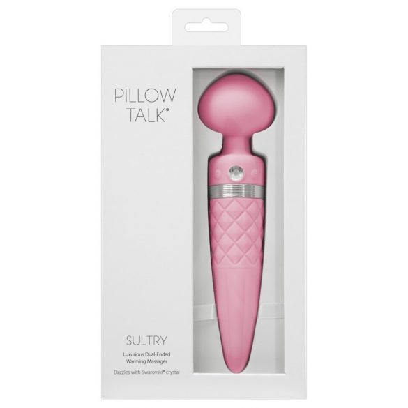 Pillow Talk Sultry - soojendusega, 2 mootoriga masseeriv vibraator (roosa) 