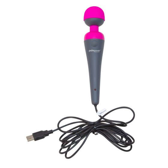 PalmPower Wand - USB-massaaživibraator powerbankiga (roosa-hall)