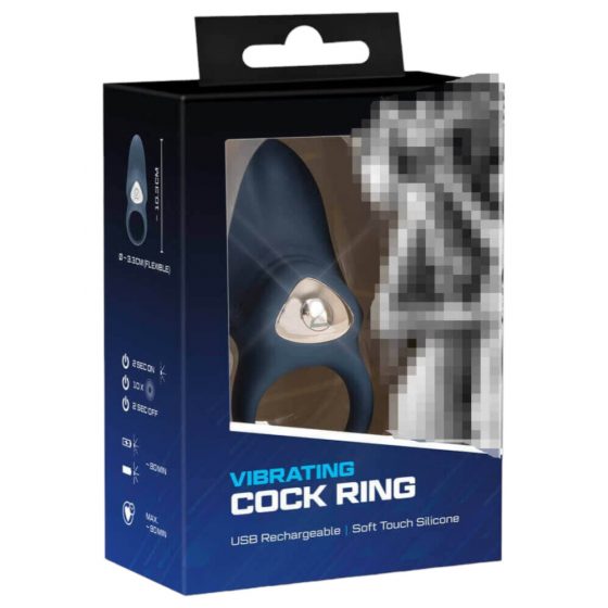 You2Toys - Cock Ring - akuga vibreeriv peeniserõngas (sinine)