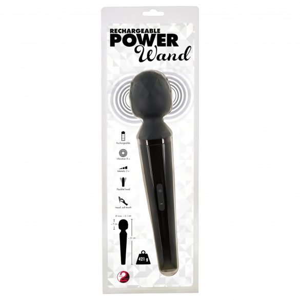 You2Toys Power Wand - aku, massaaživibraator (must) 