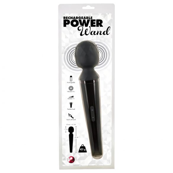 You2Toys Power Wand - akuga masseerija vibraator (must)