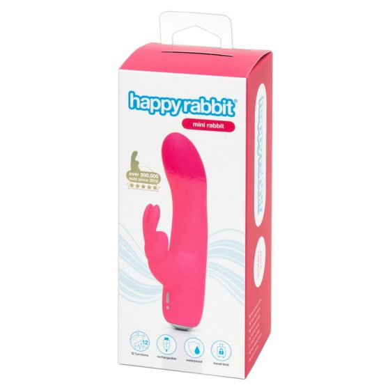 Happyrabbit Mini Jänku - veekindel, taaskasutatav kliitori stimulatsiooniga vibraator (roosa)