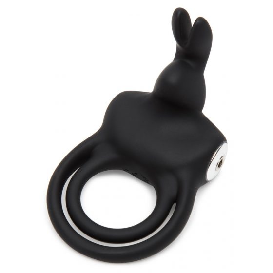 Happyrabbit Cock - veekindel, laetav vibraatoriga peenise- ja munandirõngas (must)