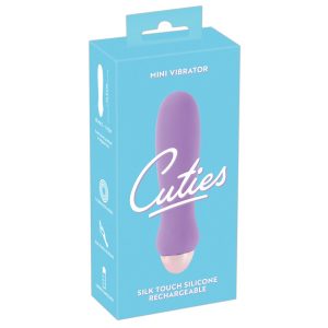 Cuties Mini Purple - laetava akuga, silikoonist vibraator (lilla)