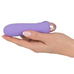   Cuties Mini Purple - laetava akuga, silikoonist vibraator (lilla)