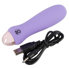   Cuties Mini Purple - laetava akuga, silikoonist vibraator (lilla)