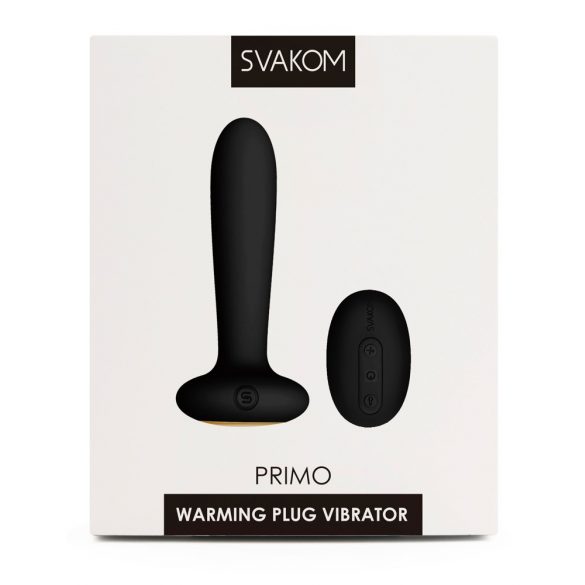 Svakom Primo - laetav, veekindel, soojendusega anaalvibraator (must)