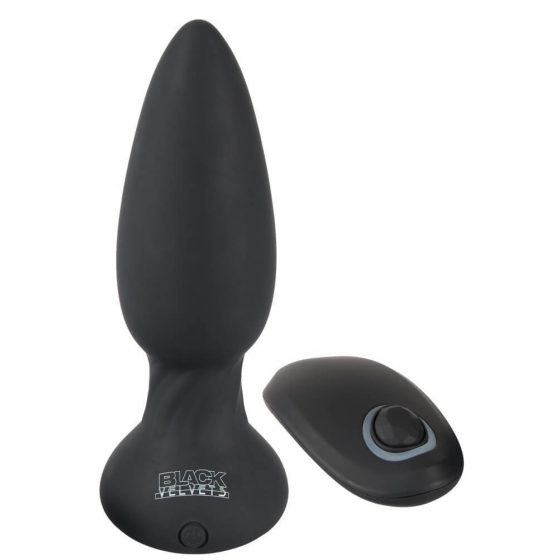 Black Velvet - akuga, puldiga, pulseeriv anaalvibraator (must)