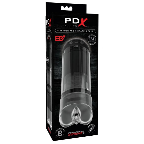 PDX Elite Extender Pro - akutoitega imemassaaž-imitatsioon (must) 