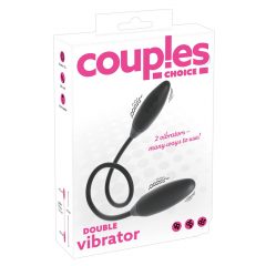 Couples Choice - akuga, topelt vibraator (must)