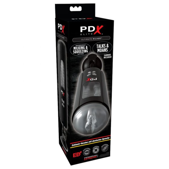 PDX Ultimate Milker - akuga peenise lüpsimasin (must)