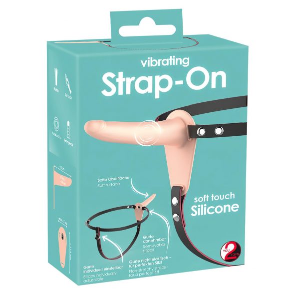 You2Toys - Laetav strap-on dildo (naturaalne)