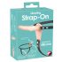 You2Toys - Strap-On - akulaetav, rihmaga kinnitatav vibraator (naturaalne) 