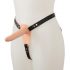 You2Toys - Strap-On - akulaetav, rihmaga kinnitatav vibraator (naturaalne) 