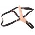 You2Toys - Strap-On - akulaetav, rihmaga kinnitatav vibraator (naturaalne) 