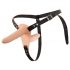 You2Toys - Strap-On - laetav, kinnitatav topeltvibraator (naturaalne) 