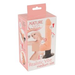  Nature Skin M - munanditega, iminapaga elutruu vibratsioonimänguasi (naturaalne)
