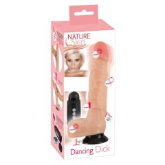   Nature Skin - Tantsiv Dick pöörlev, realistlik vibraator (naturaalne)