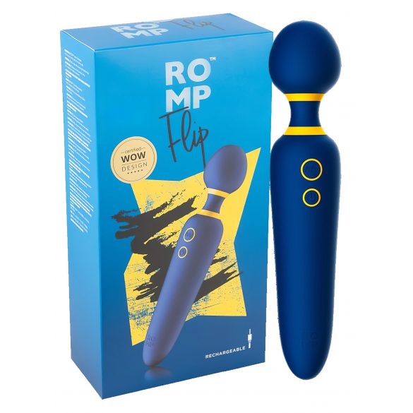 ROMP Flip Wand - juhtmevaba, veekindel masseerija vibraator (sinine)