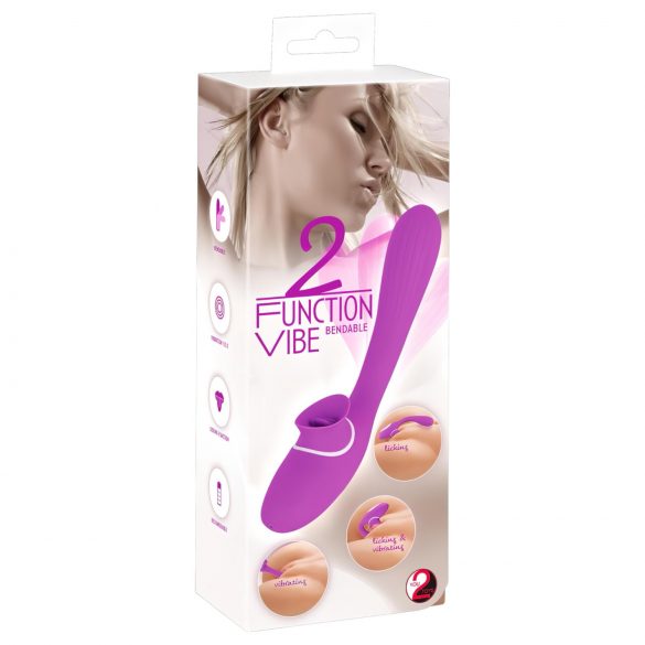 You2Toys - 2-Function Vibe - patareiga kliitori- ja vaginaalvibraator (lilla)