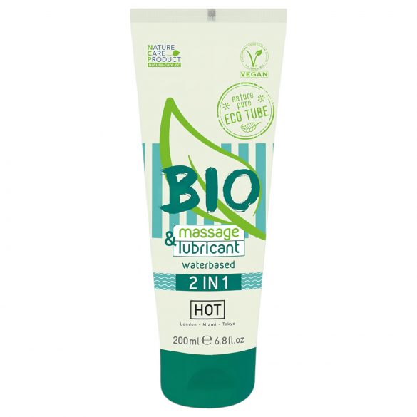 HOT Bio 2IN1 - veepõhine libesti ja massaažgeel (200ml)