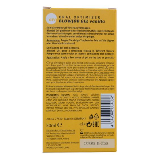 Blowjob Geel - oraal libesti geel - vanilje (50ml)