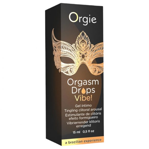 Orgie Orgasm Drops Vibe - naudingut pakkuv intiimgeel naistele (15ml)