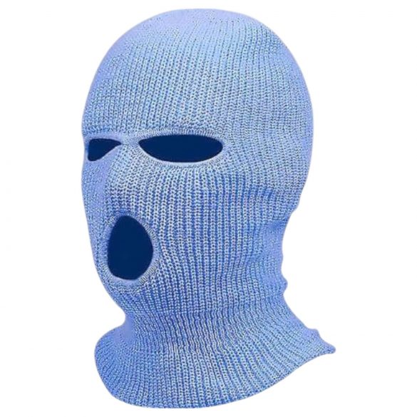 Balaclava - kootud suumask 3 avaga (sinine)