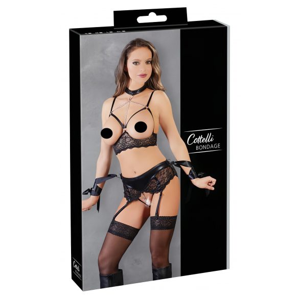 Cottelli Bondage - pitsiline pesukomplekt (5-osaline) 