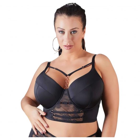 / Cottelli Plus Size - paeltega pitsiline rinnahoidja (must)  - 90D