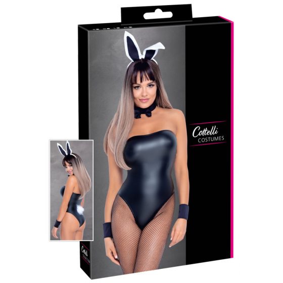 Cottelli Bunny - läikiv, seksikas jänkutüdrukute kostüüm (5-osaline) - L