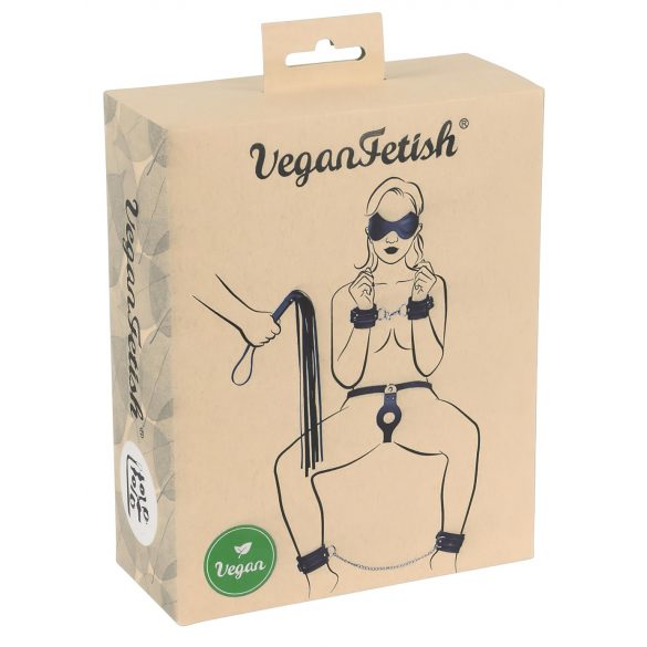 Vegan Fetish - sidumiskomplekt (7-osaline) - must 