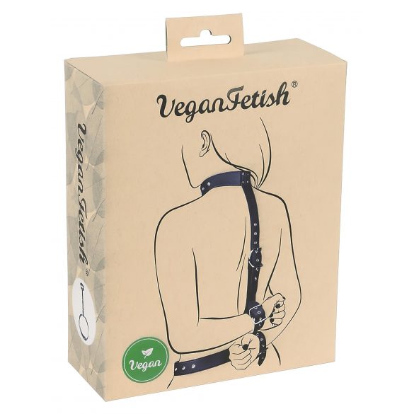 Vegan Fetish - käed selja taha sidumise komplekt (must) 