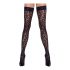 Cottelli Legwear - leopardimustriga reite sukk (must) 