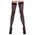 Cottelli Legwear - leopardimustriga reite sukk (must) 