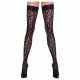 Cottelli Legwear - leopardimustriga reite sukk (must) 